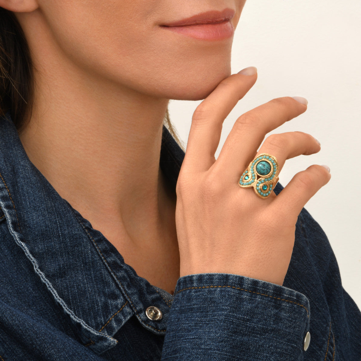 Anillo Ajustable Circus - Turquesa