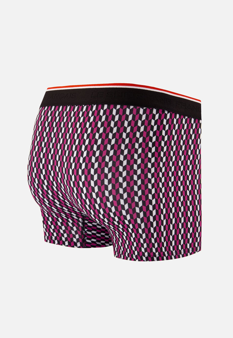 Boxer En Coton - Marius Flechette Fuchsia