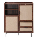 Buffet Haut 2 Portes, 2 Tiroirs Avec Façades En Tissu - Jetson