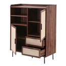 Buffet Haut 2 Portes, 2 Tiroirs Avec Façades En Tissu - Jetson