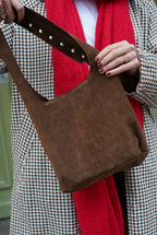 Brown Clou Suede Bag
