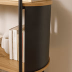Eklo - Estante alto de 5 niveles - Madera y metal - Negro