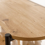 Eklo - Estante alto de 5 niveles - Madera y metal - Negro