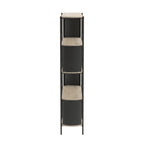 Eklo - Estante alto de 5 niveles - Madera y metal - Negro