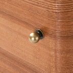 Karl - Chevet 1 Tiroir/1 Porte Bords Arrondis - Bois Foncé