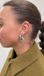 Asymmetric Festive hoop earrings