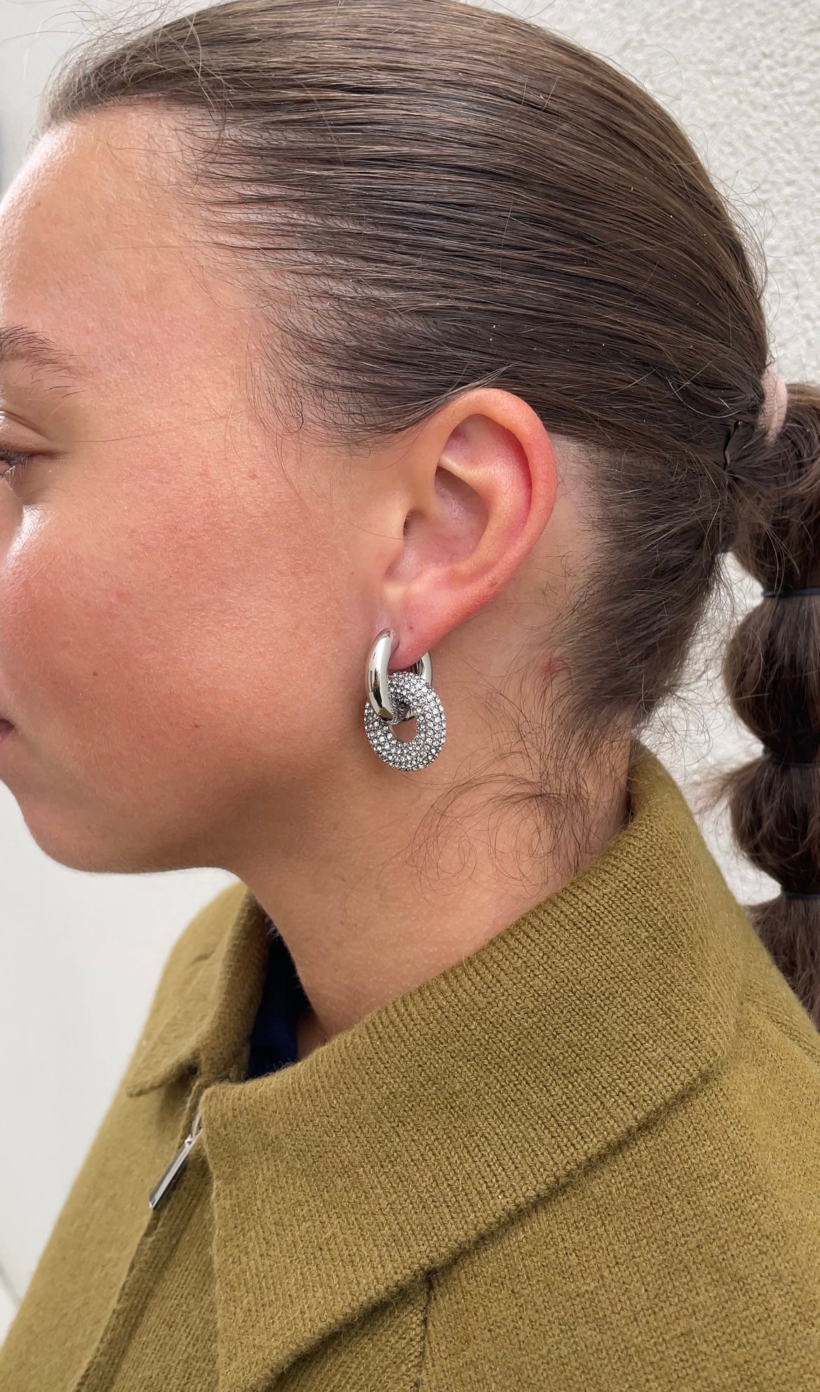 Asymmetric Festive hoop earrings