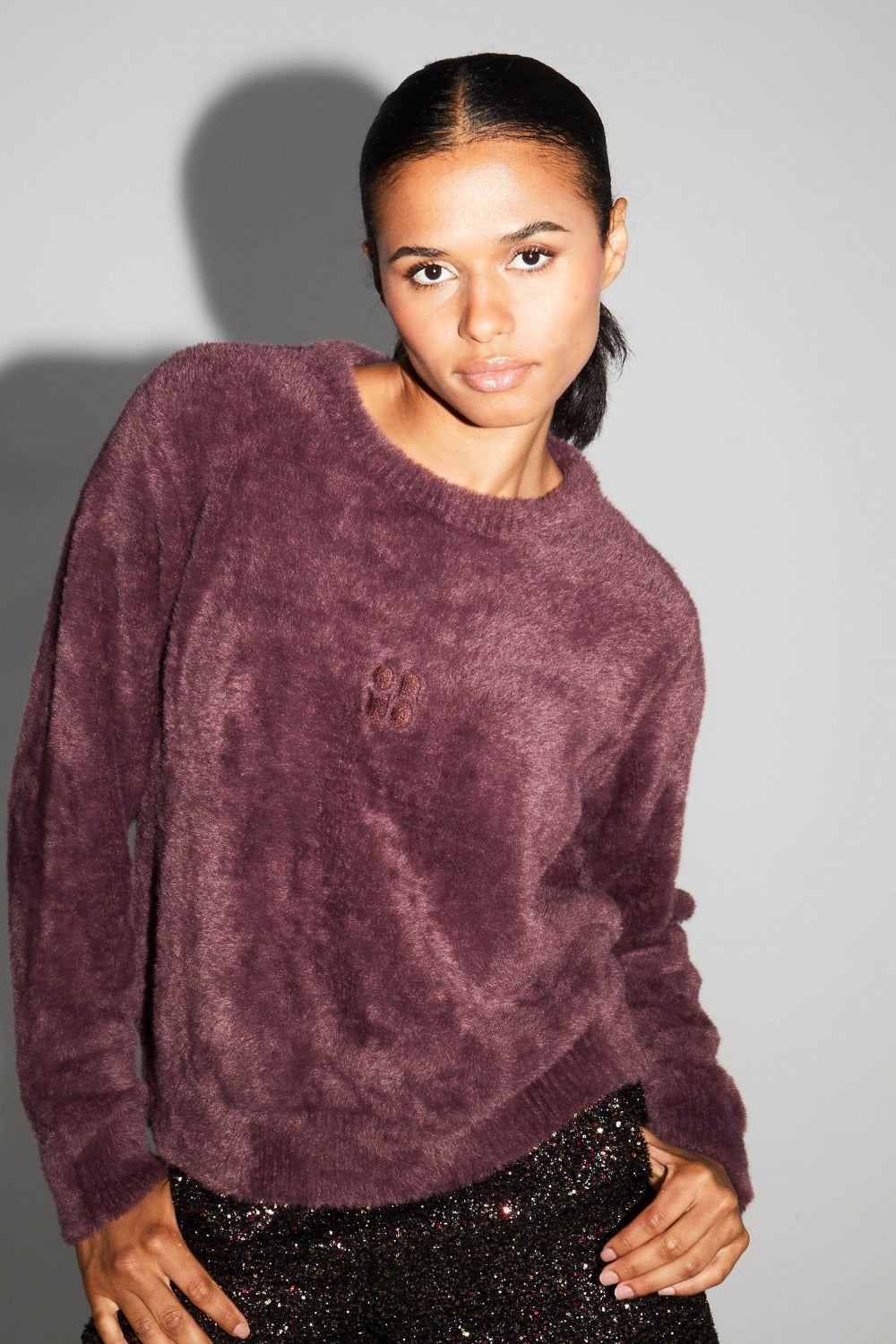 Le Sweatshirt Eddie Broderie Leo Black