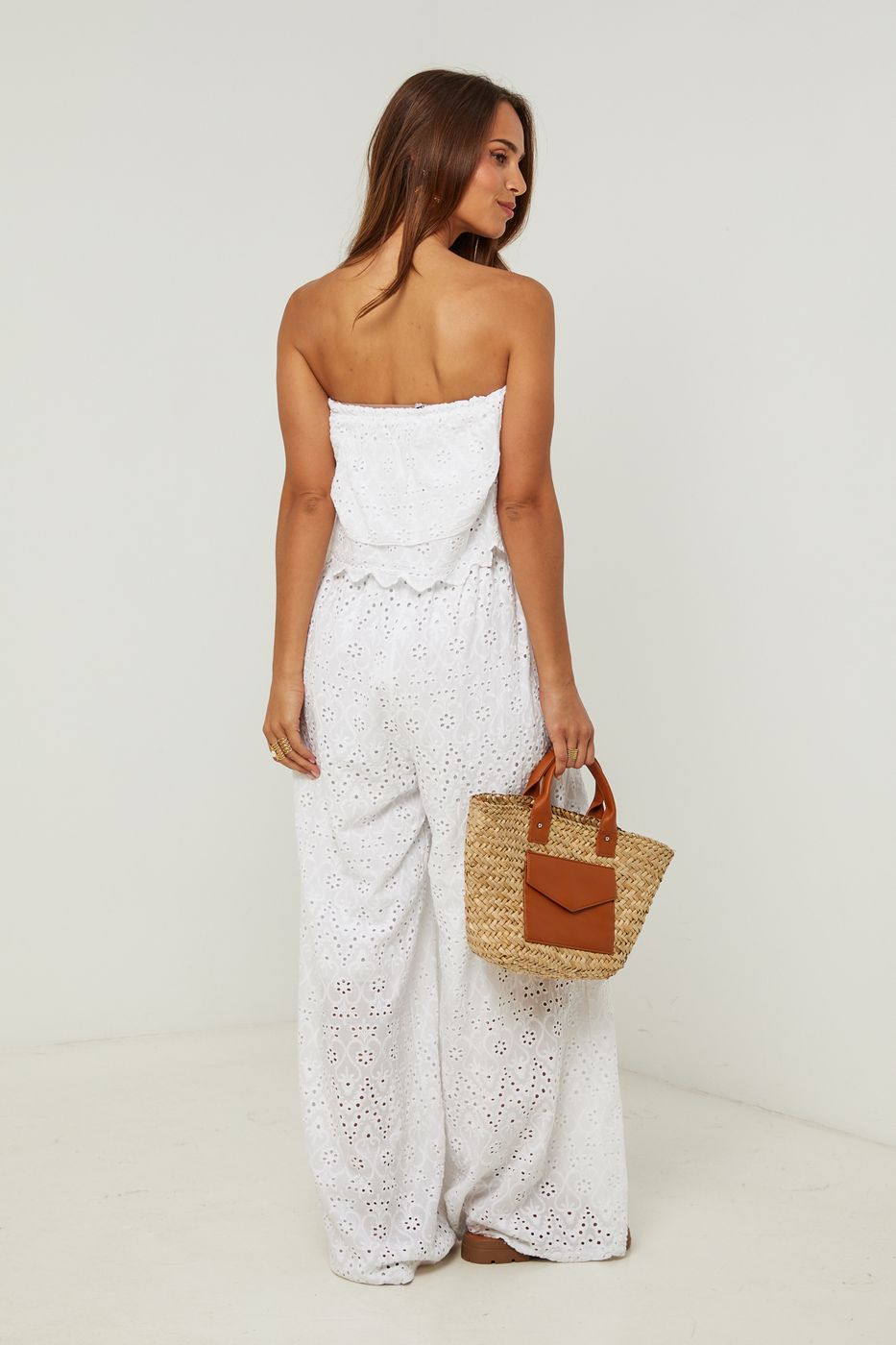 Conjunto de camisa y pantalones cortos - Blanco