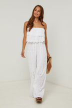 Conjunto de camisa y pantalones cortos - Blanco