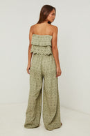 Conjunto de camisa y pantalones cortos - Caqui
