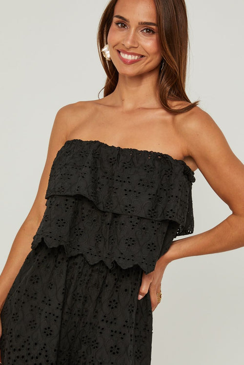 Conjunto de camisa y pantalones cortos - Negro