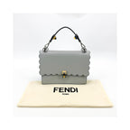 Sac À Main Fendi Kan I Medium Cuir - Gris