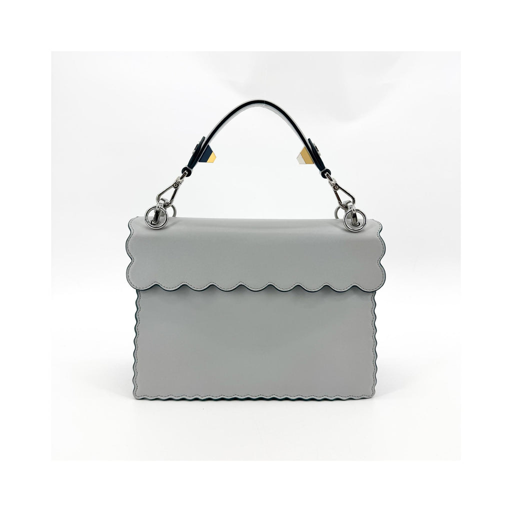 Sac À Main Fendi Kan I Medium Cuir - Gris
