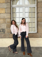 Blusa marrón rosa suave