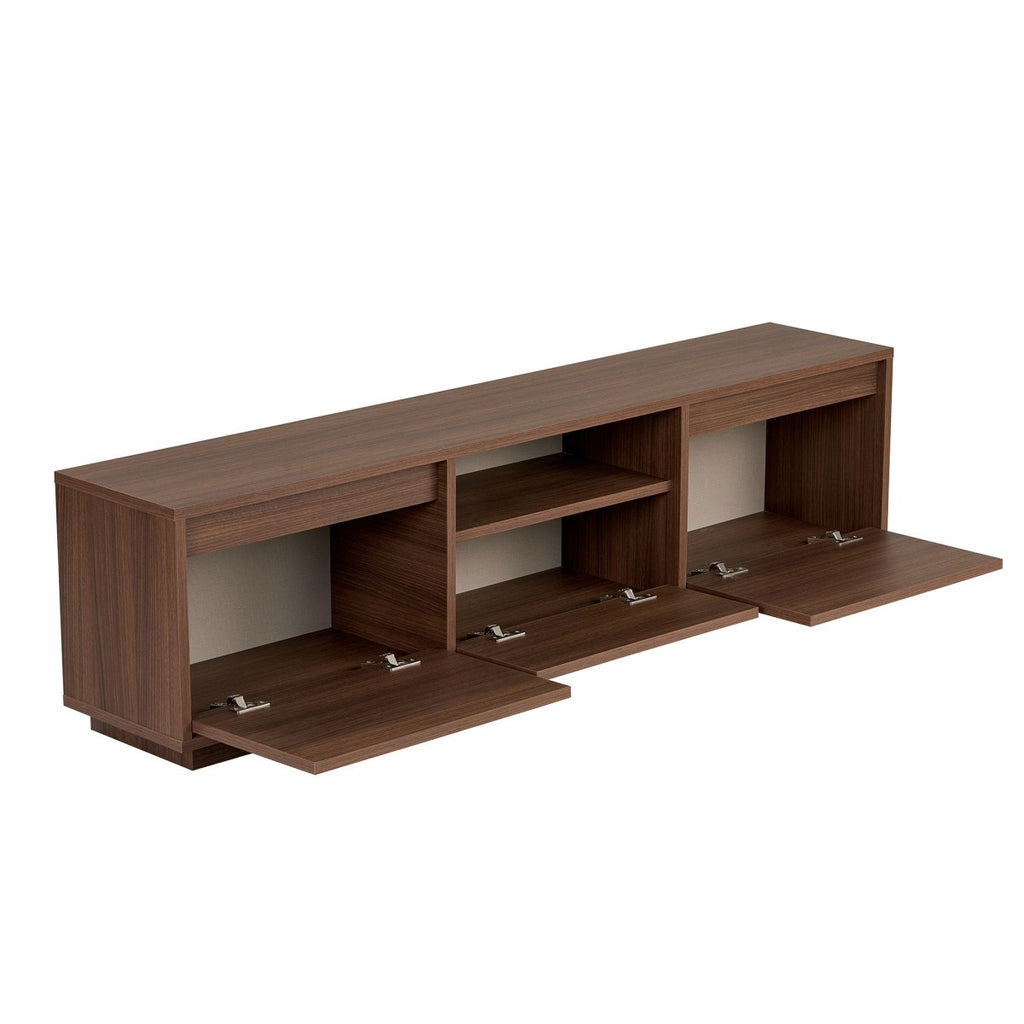 Lume - Mueble de TV 3 puertas abatibles/1 nicho - Nogal
