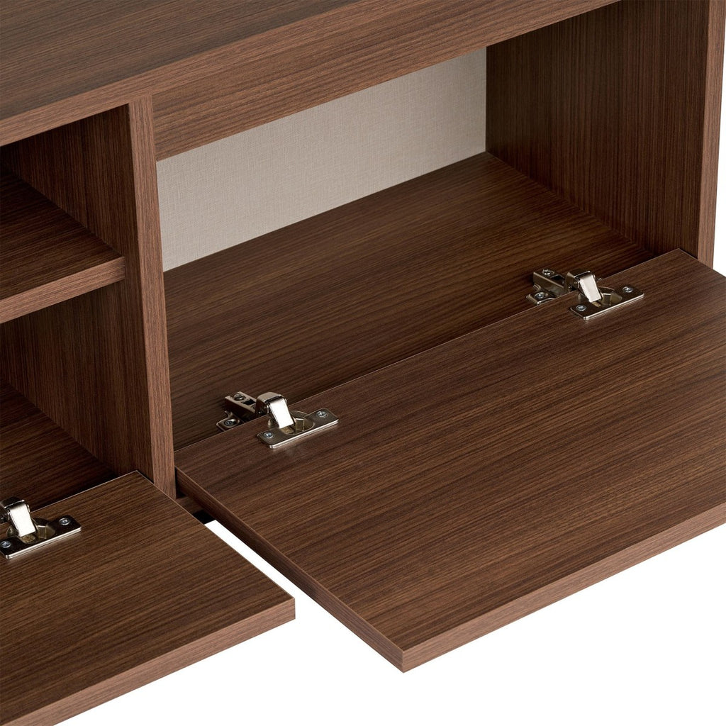 Lume - Mueble de TV 3 puertas abatibles/1 nicho - Nogal