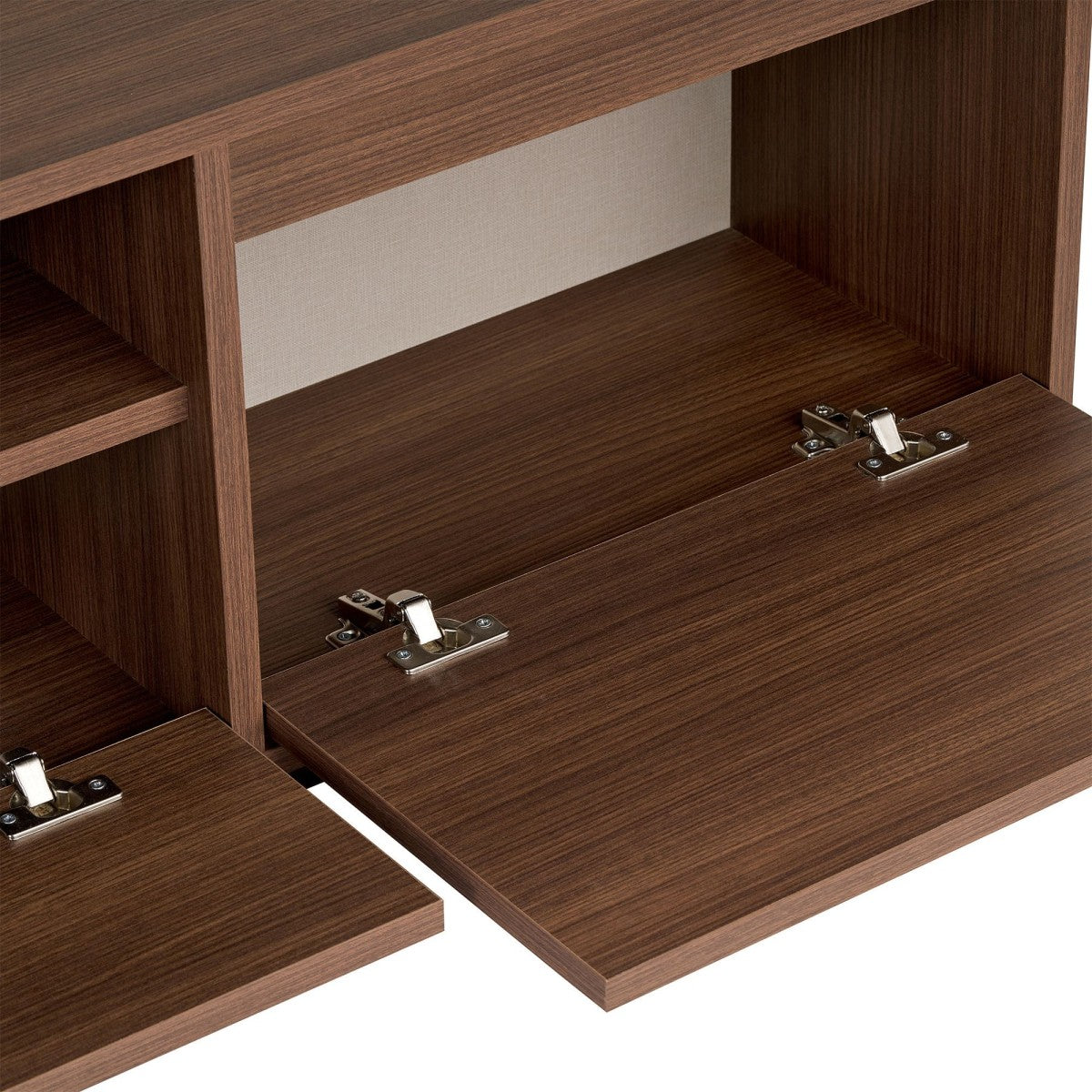 Lume - Mueble de TV 3 puertas abatibles/1 nicho - Nogal