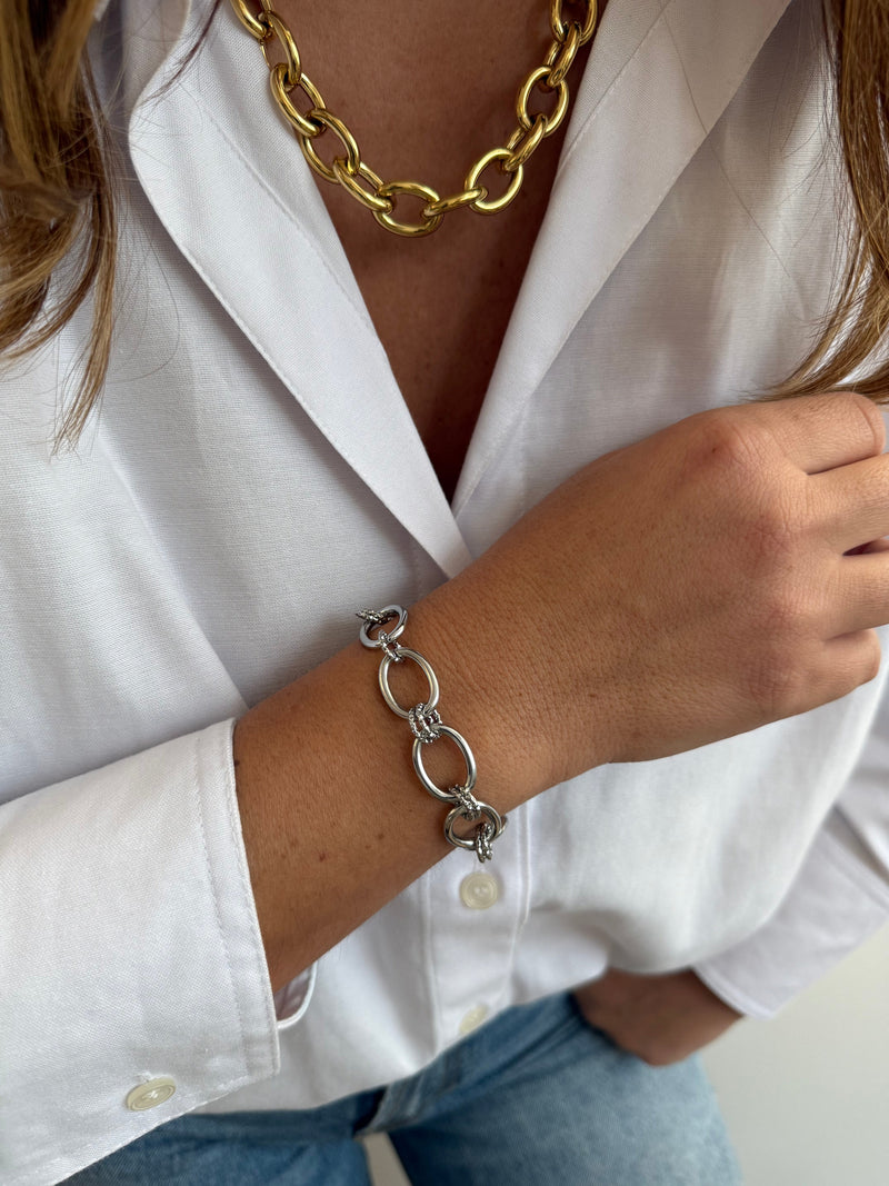 Bracelet Dinia - Doré, Argent Ou Bicolore