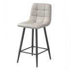 Sia - Set of 2 Padded Stools - Beige Mottled Fabric