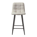 Sia - Set of 2 Padded Stools - Beige Mottled Fabric