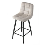 Sia - Set of 2 Padded Stools - Beige Mottled Fabric