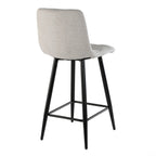 Sia - Set of 2 Padded Stools - Beige Mottled Fabric