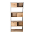 Lenny - Biblioteca de 3 puertas correderas - Madera clara