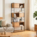 Lenny - Biblioteca de 3 puertas correderas - Madera clara