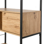 Lenny - Biblioteca de 3 puertas correderas - Madera clara