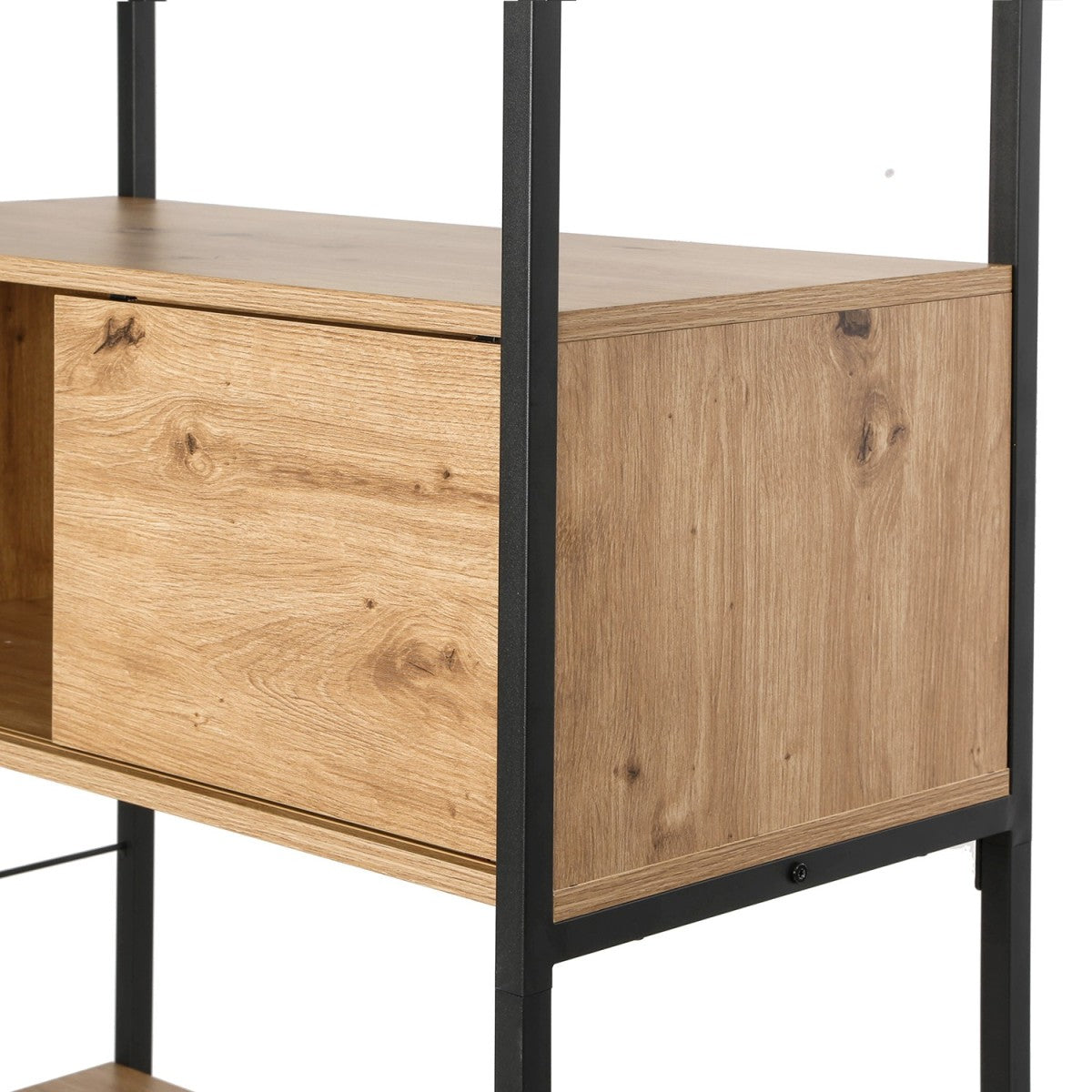 Lenny - Biblioteca de 3 puertas correderas - Madera clara