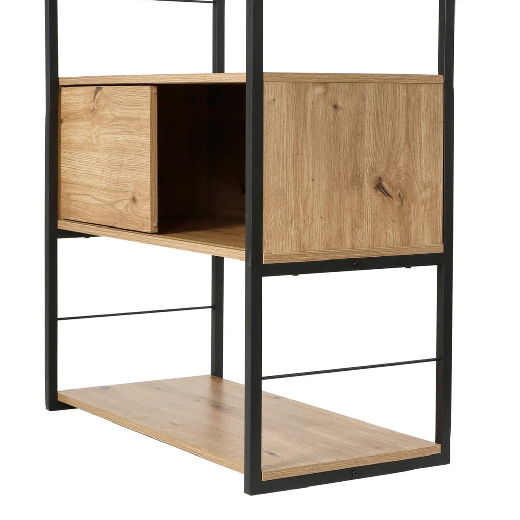 Lenny - Biblioteca de 3 puertas correderas - Madera clara