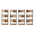 Lenny - Biblioteca de 3 puertas correderas - Madera clara