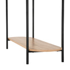 Eklo - 3-Level Console Table - Wood & Black Metal