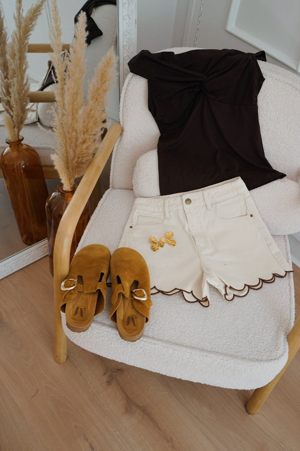 Short En Jean Fleur