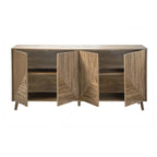 Eden - Aparador 4 puertas con frentes laminados - Madera clara
