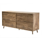 Eden - Aparador 4 puertas con frentes laminados - Madera clara