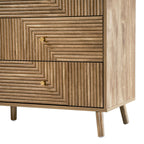 Eden - Cómoda de 6 cajones con frentes laminados - Madera clara