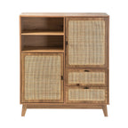 Alia - Buffet Haut 2 Portes/2 Tiroirs - Rotin