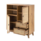 Alia - Buffet Haut 2 Portes/2 Tiroirs - Rotin