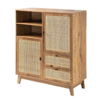Alia - Buffet Haut 2 Portes/2 Tiroirs - Rotin