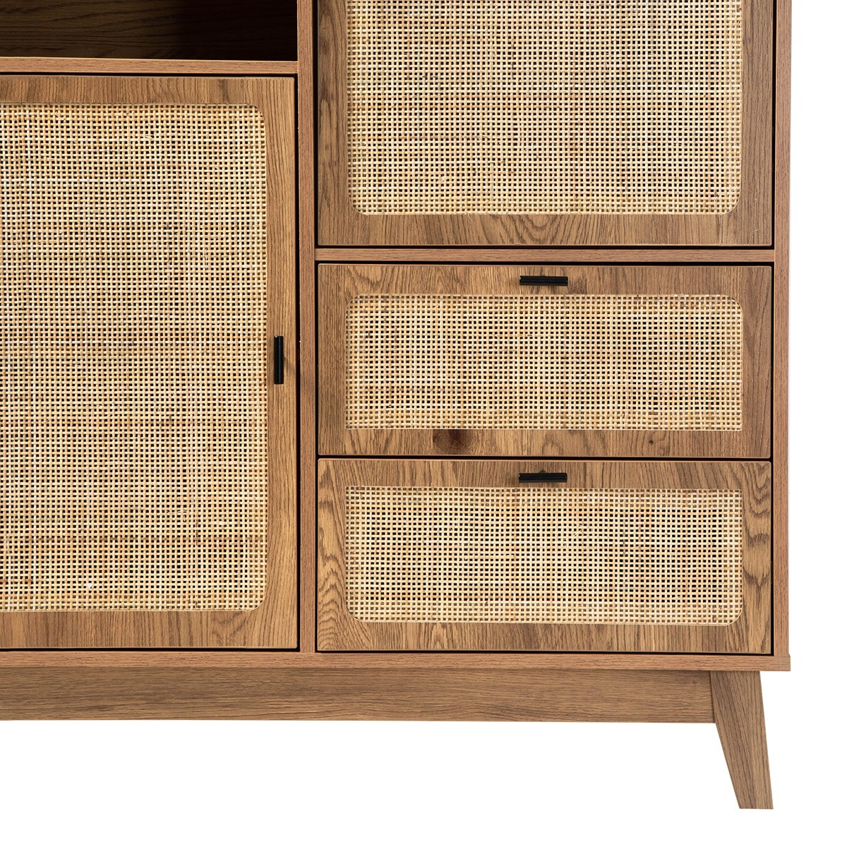 Alia - Buffet Haut 2 Portes/2 Tiroirs - Rotin