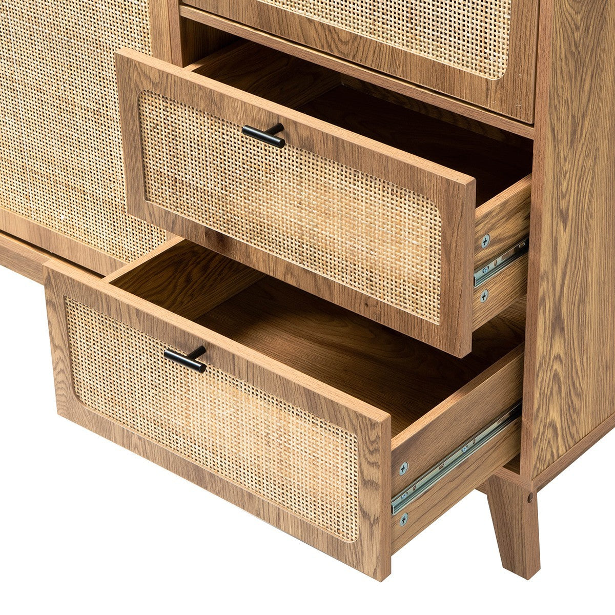 Alia - Buffet Haut 2 Portes/2 Tiroirs - Rotin