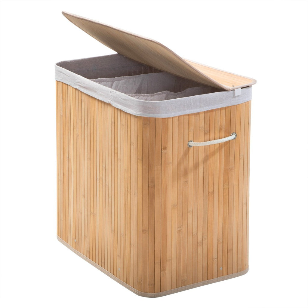 Ysa - 3-Compartment Laundry Basket - Bamboo