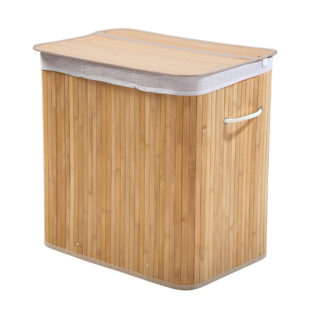 Ysa - 3-Compartment Laundry Basket - Bamboo