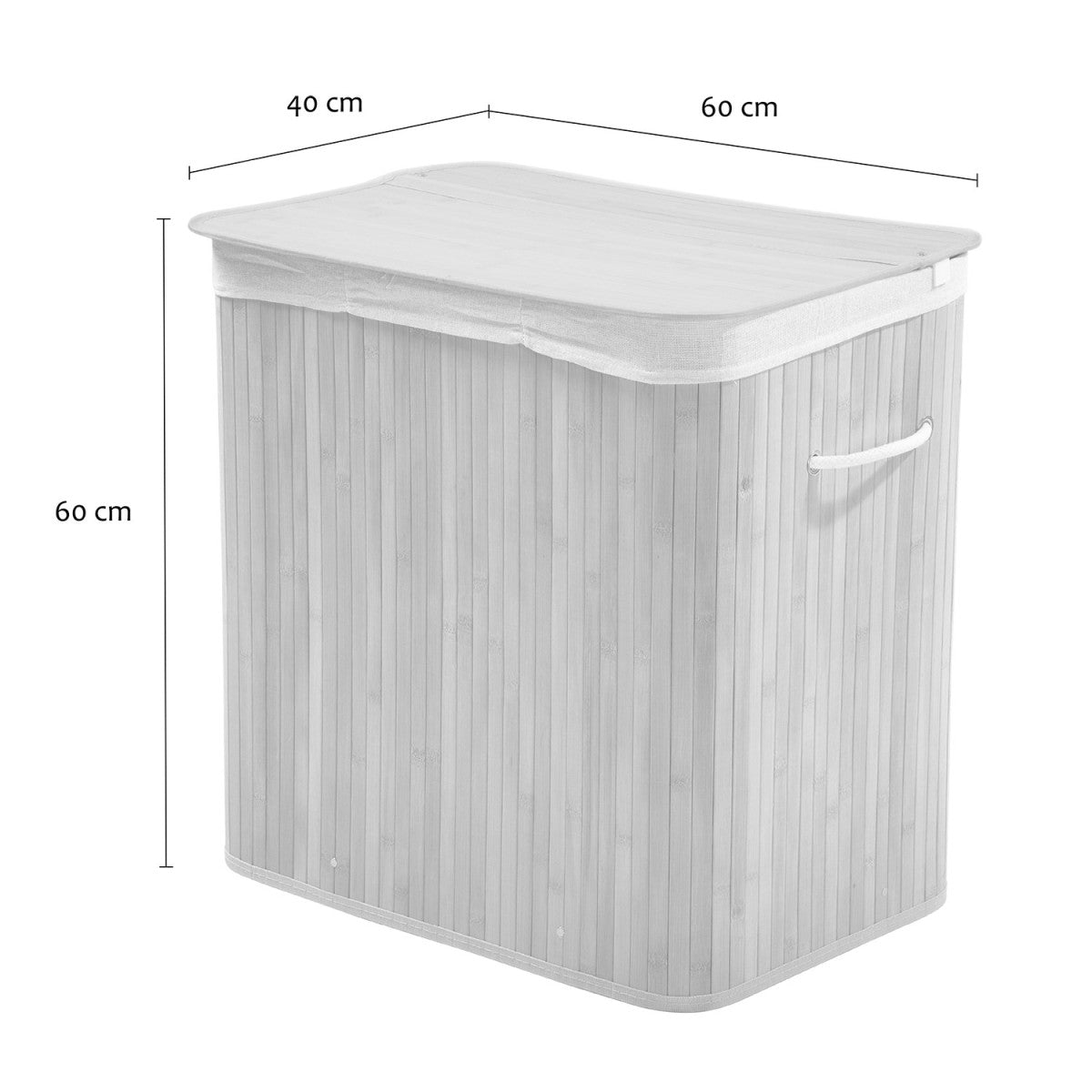 Ysa - 3-Compartment Laundry Basket - Bamboo