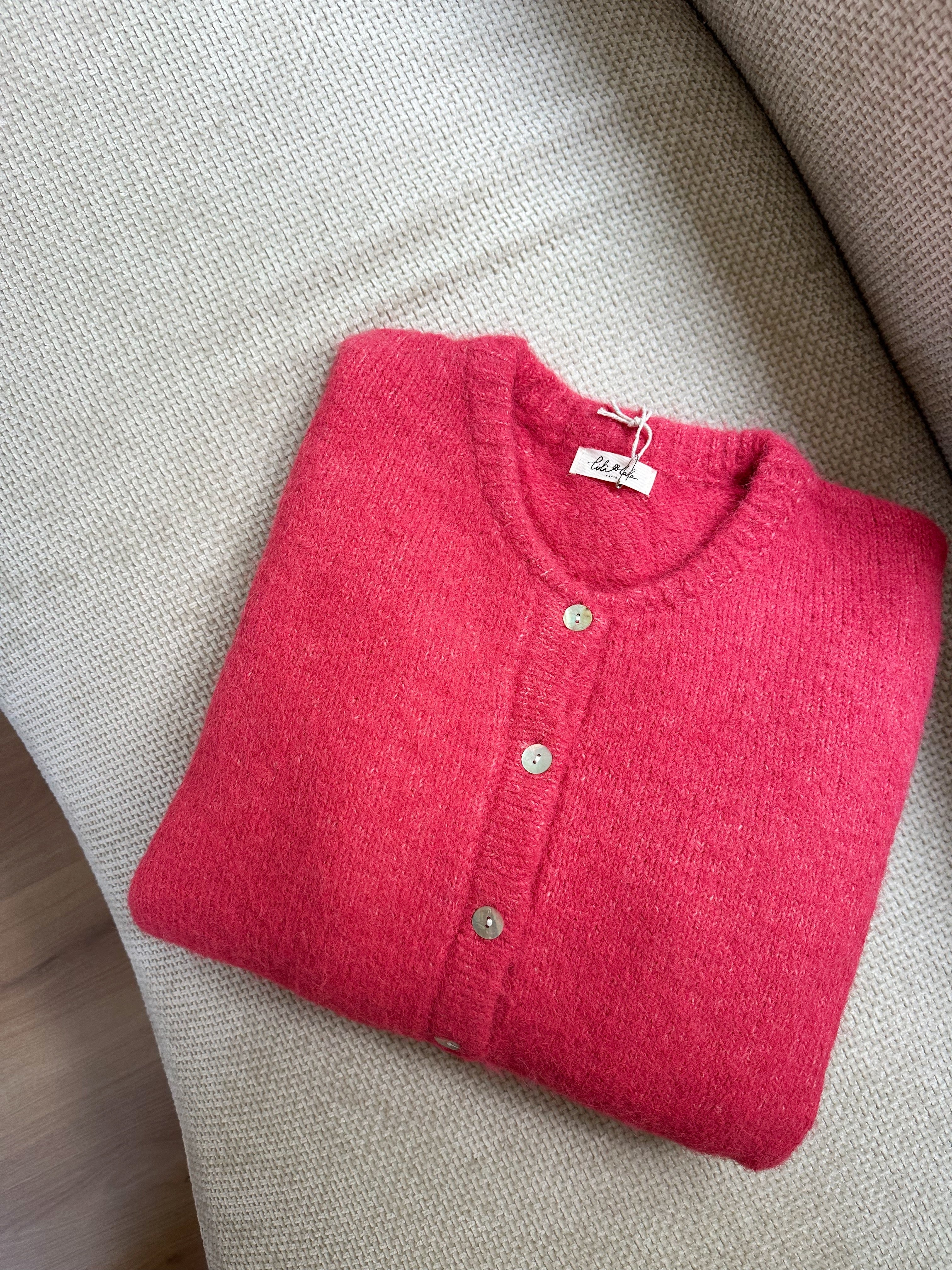Charlie raspberry pink cardigan