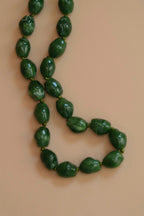 Collier grosses perles kaki