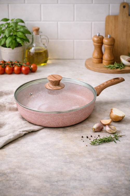 Poêle avec Couvercle - 24 CM  - Stonerose