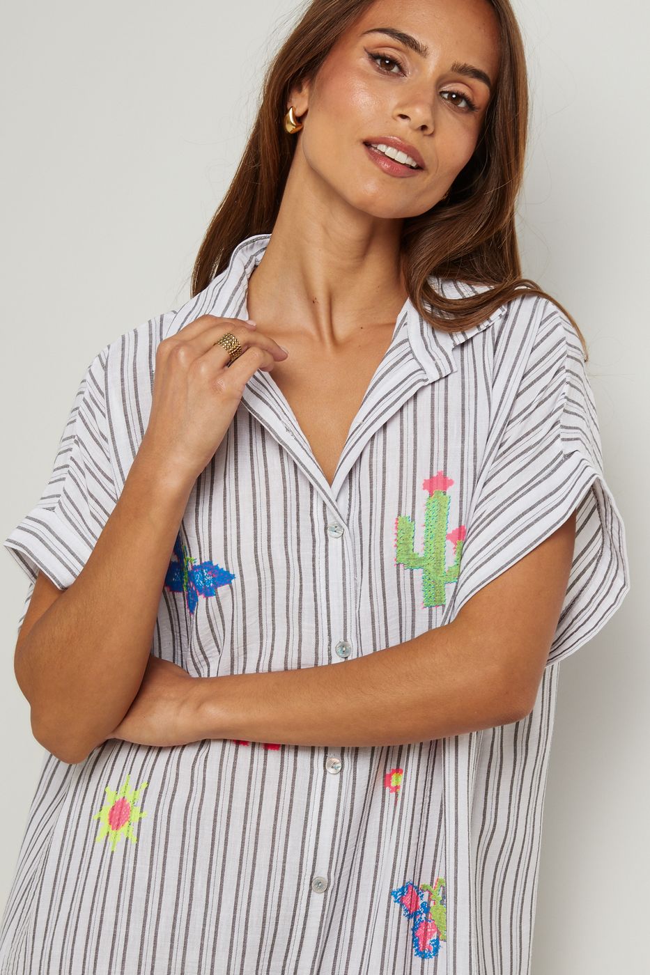 Shirt Dress - White